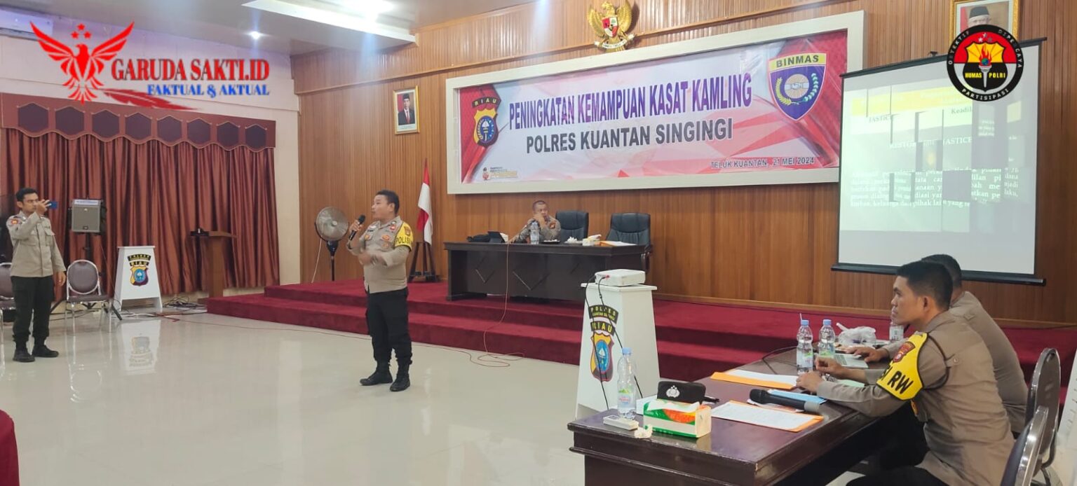 Sat Binmas Polres Kuansing Gelar Pelatihan Peningkatan Kemampuan Kasat Kamling